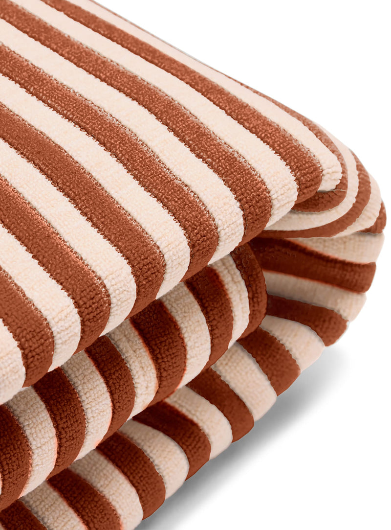 Slim Terry outfit in cognac cream color.