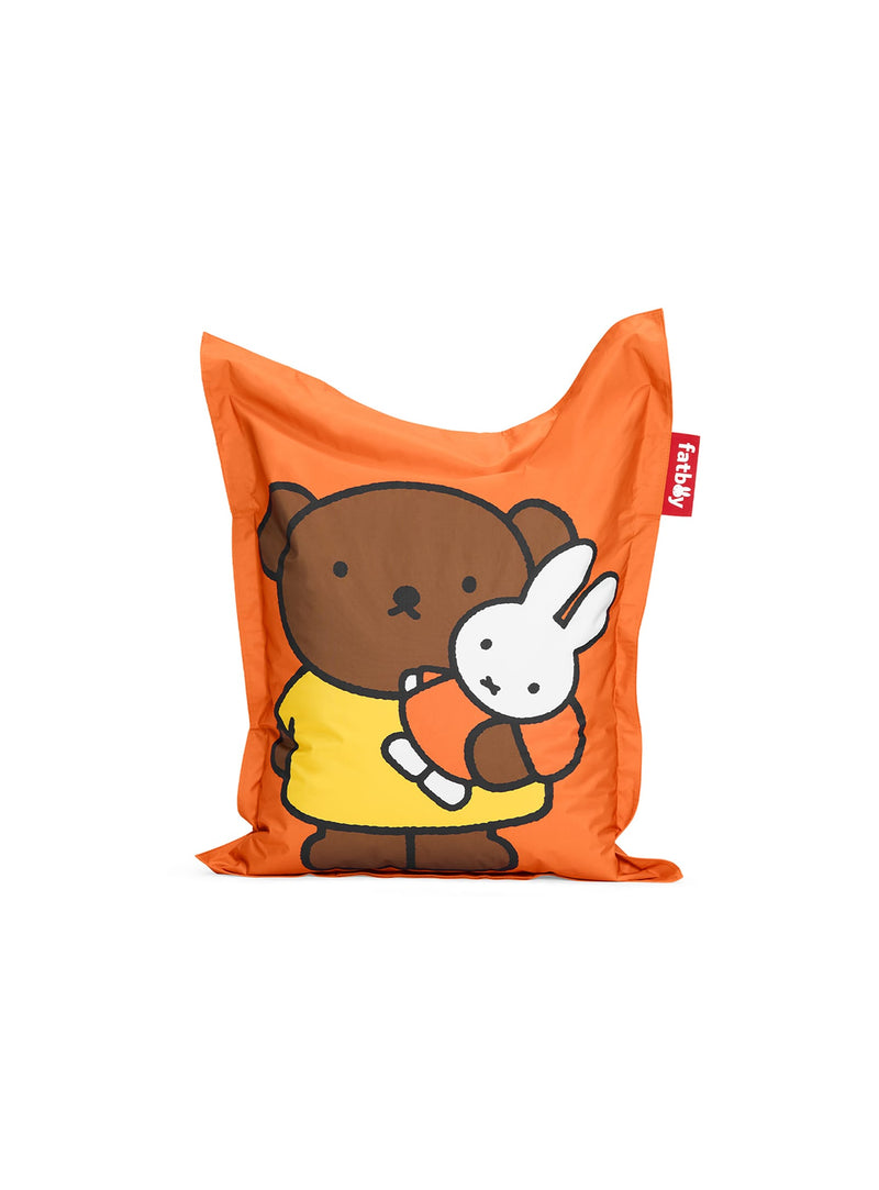 Fatboy Junior x Boris bean bag in durable nylon, featuring Miffy’s bear friend Boris for cozy, kid-sized comfort.