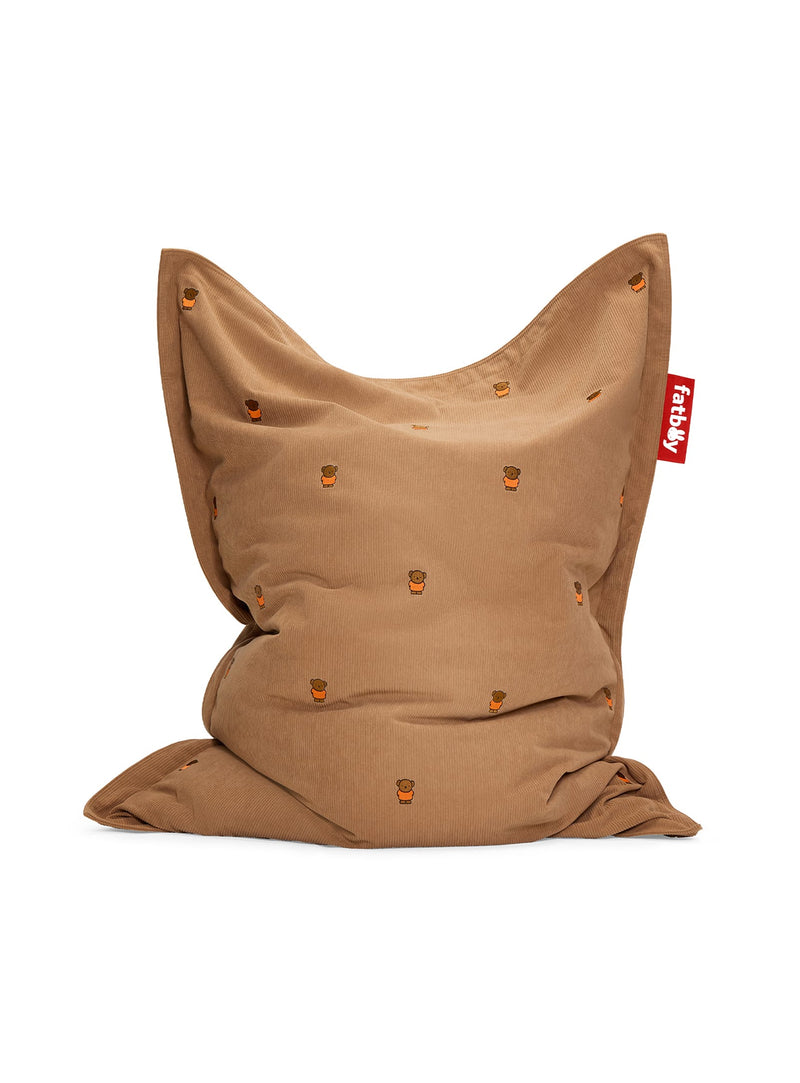 Fatboy Slim Cord x Boris bean bag in recycled corduroy, blending cozy comfort with playful Dutch design charm.