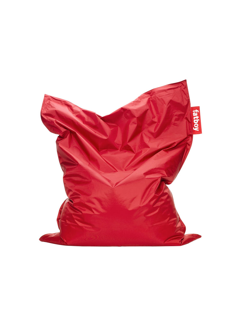 Fatboy Slim bean bag in red color, a sleek and modern bean bag chair offering stylish comfort, perfect for minimalist Canadian homes and spaces.