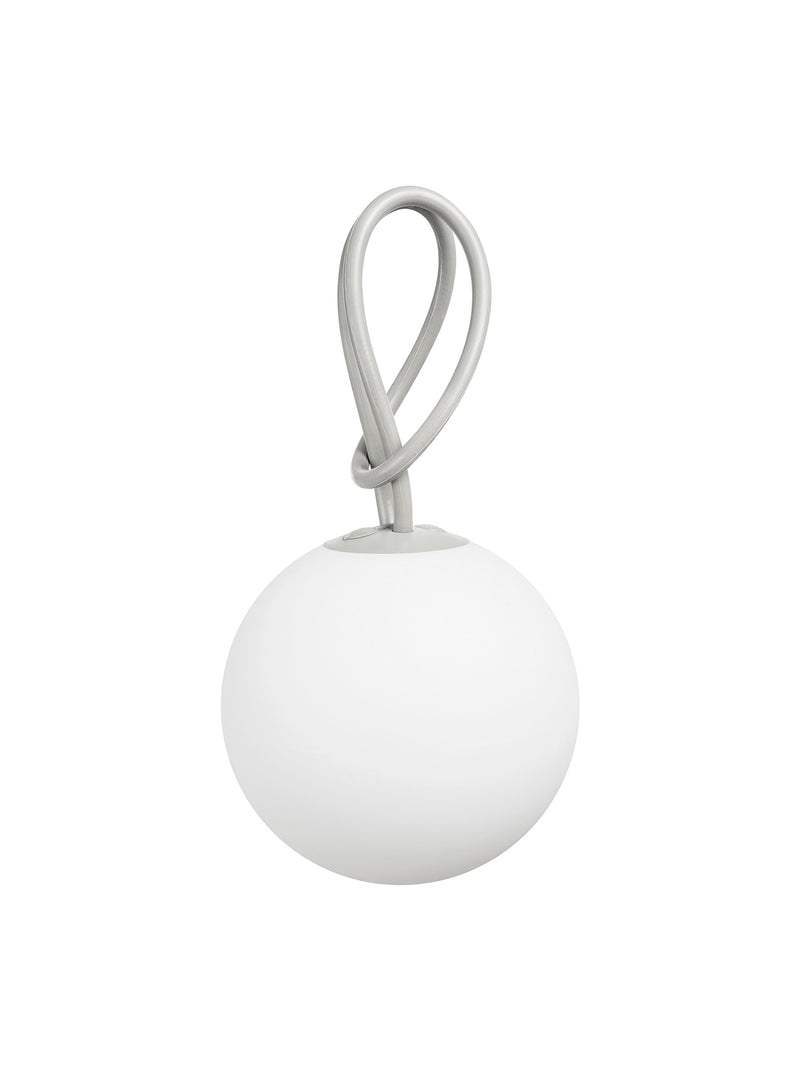 Fatboy Bolleke in light grey, portable LED lamp with 3 light settings and rechargeable battery, ideal for night lights and ambient lighting.