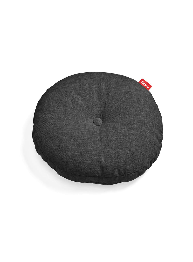 Fatboy Circle Pillow in thunder grey color, a weather-resistant and durable throw pillow, perfect for adding style to indoor or outdoor spaces.