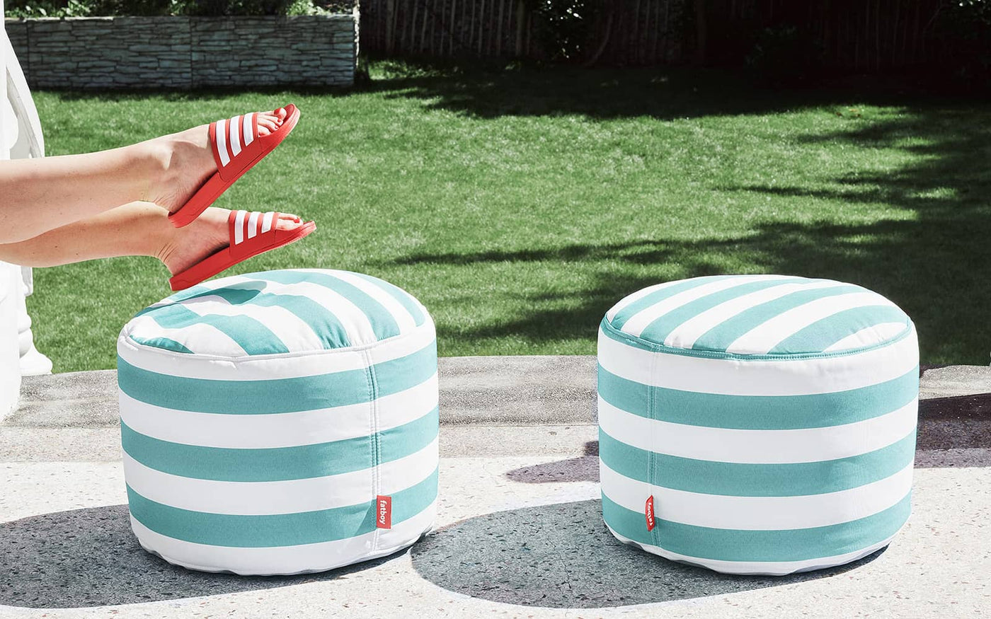 Point Olefin by Fatboy: Durable, stylish footstool or side table, suitable for both indoor and outdoor spaces, waterproof and UV-resistant.