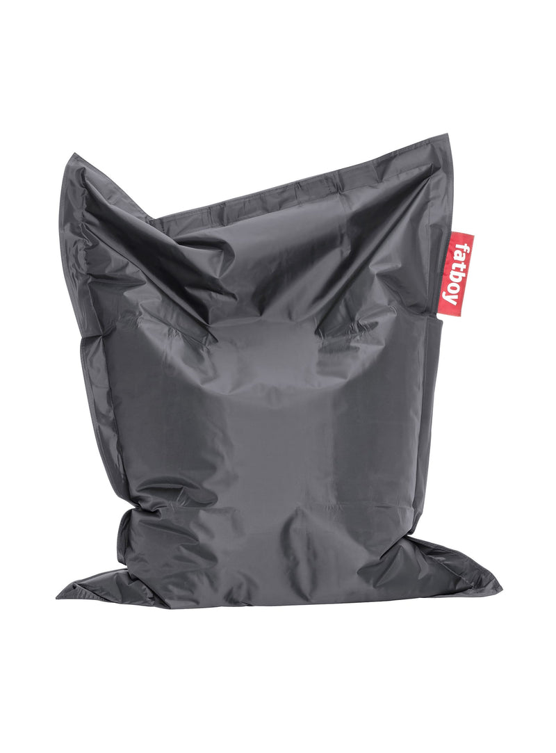 Fatboy Junior bean bag chair in dark grey color, durable and water-resistant, perfect for kids&