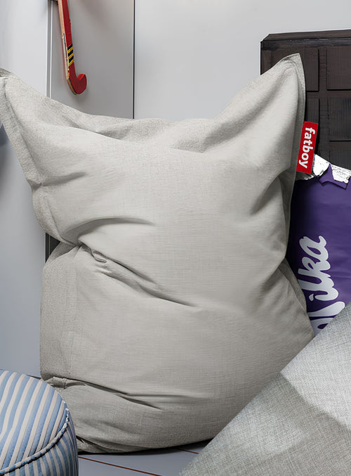 Fatboy Original Olefin is a durable, water-repellent bean bag with UV protection, perfect for relaxing indoors or outdoors in any setting.