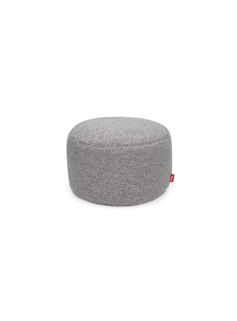 Fatboy Point Large Mingle ottoman in grid stone color, oversized footrest with stain-resistant fabric, perfect for Canadian indoor spaces.