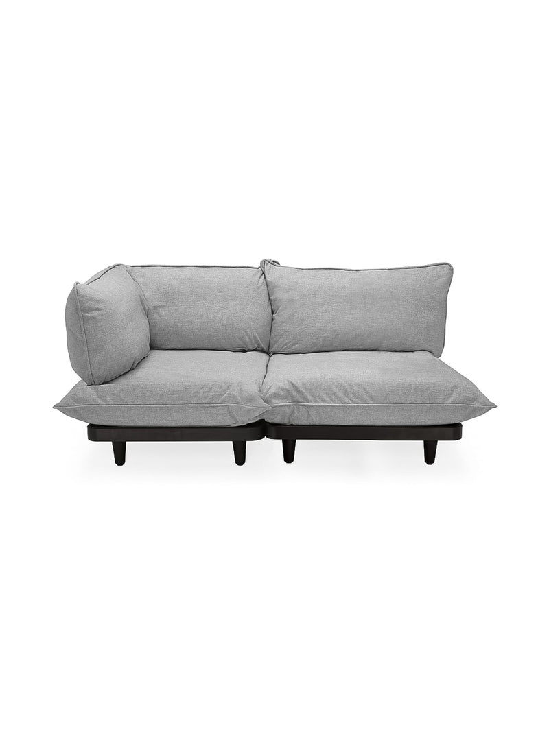 Fatboy Paletti 2-seater outdoor sofa in rock grey color, modular UV-resistant and water-repellent sofa set, perfect for Canadian patios and gardens.