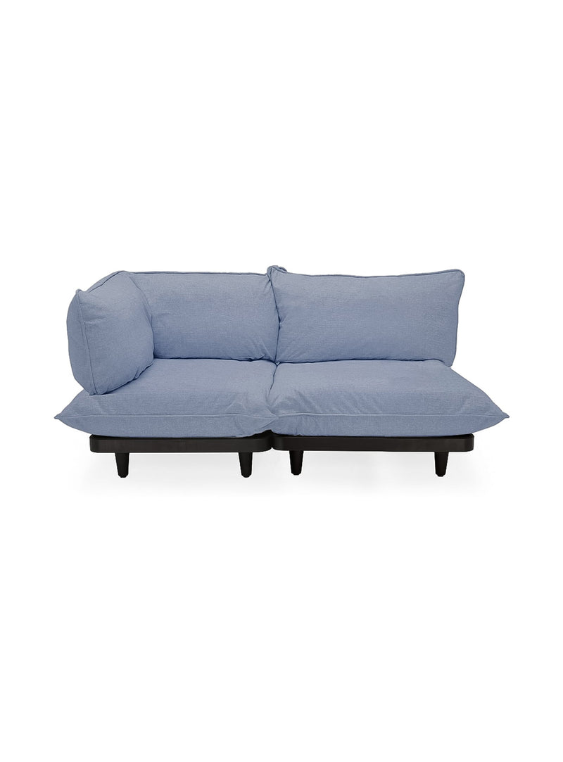 Fatboy Paletti 2-seater outdoor sofa in storm blue color, modular UV-resistant and water-repellent sofa set, perfect for Canadian patios and gardens.