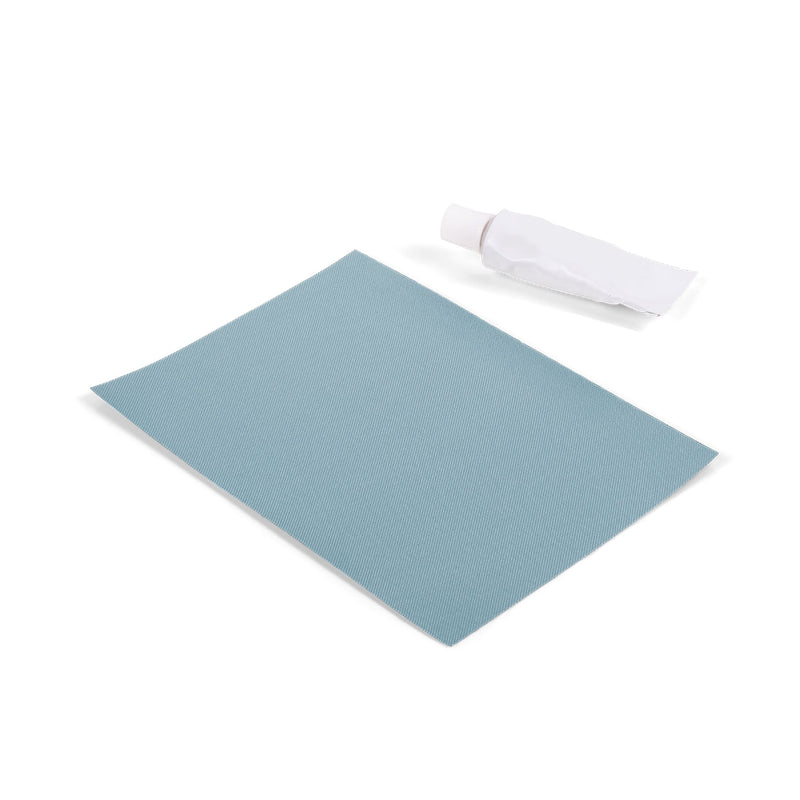 Repair kit in ice blue for nylon bean bags and ottomans by Fatboy.