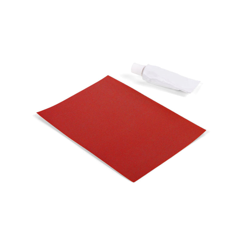 Repair kit in red for nylon bean bags and ottomans by Fatboy.