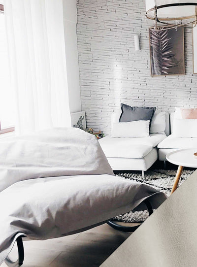 Fatboy Original Stonewashed with Rock ’n Roll — a soft cotton bean bag turned into a cozy rocking chair. Sturdy, stylish, and made for ultimate indoor relaxation.