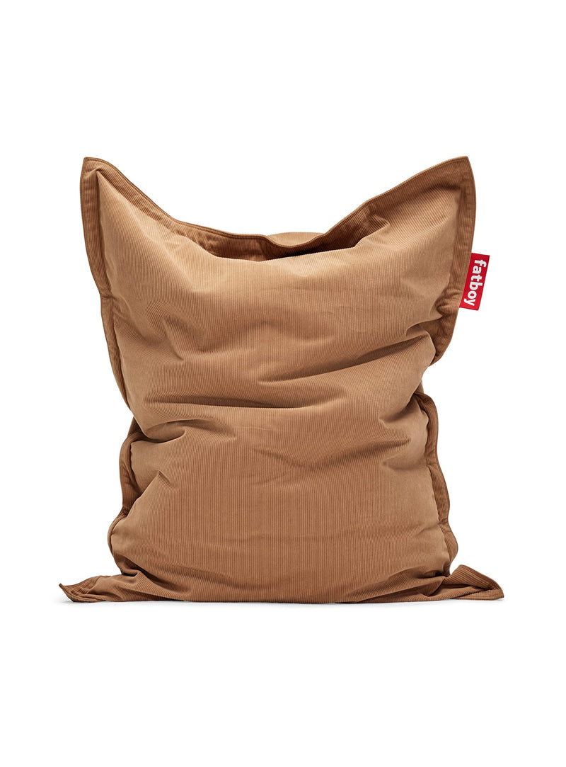 Fatboy Slim Cord bean bag in teddy bear color, eco-friendly and stylish bean bag chair made from recycled materials, perfect for Canadian interiors.