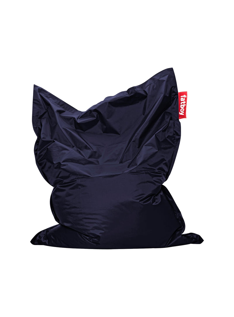 Fatboy Slim bean bag in blue color, a sleek and modern bean bag chair offering stylish comfort, perfect for minimalist Canadian homes and spaces.