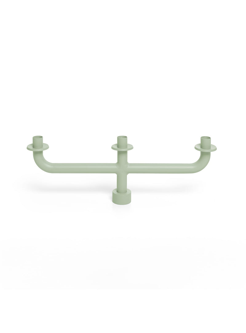 Durable Fatboy Toní Candle Holder in mist green color, mounts on Toní tables, UV-protected, ideal for creating mood lighting in Canadian outdoor spaces.