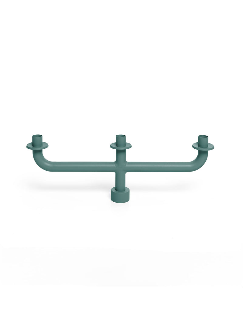 Durable Fatboy Toní Candle Holder in pine green color, mounts on Toní tables, UV-protected, ideal for creating mood lighting in Canadian outdoor spaces.