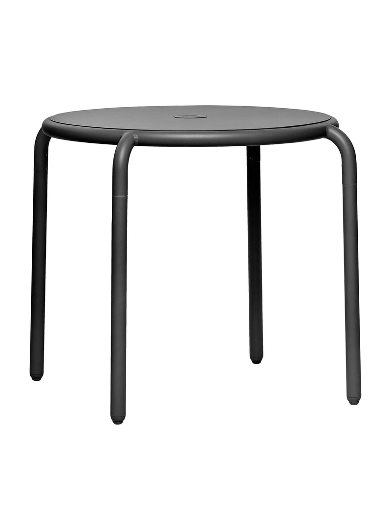 Toní Bistreau outdoor table in anthracite color by Fatboy, up to 4-seater, lightweight aluminum, weather-resistant, perfect for Canadian patios and outdoor dining."