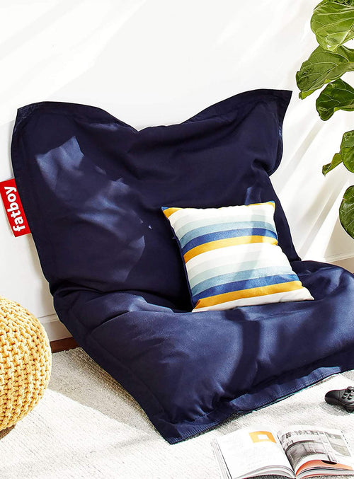 Fatboy Slim Olefin bean bag, water-resistant and UV-protected, perfect for outdoor comfort in Canadian patios and gardens.